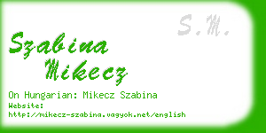 szabina mikecz business card